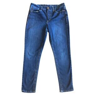Women's Seven7 Jeans Tummyless High Rise Stretch Skinny Jeans Size 14 Blue Jean